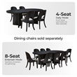 Signature Design by Ashley Rowanbeck Black Dining Table