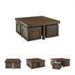 Signature Design by Ashley Boardernest Brown Coffee Table with 4 Stools