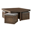Signature Design by Ashley Boardernest Brown Coffee Table with 4 Stools