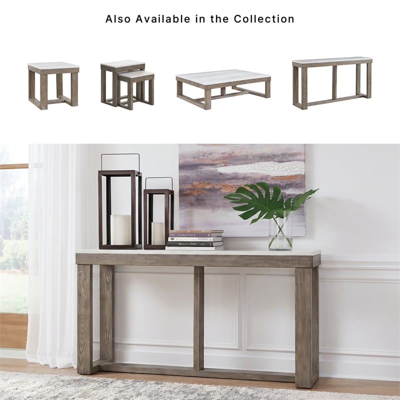 Signature Design by Ashley Loyaska Brown & Ivory Coffee Table