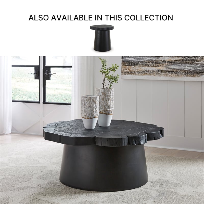 Signature Design by Ashley Wimbell Solid Wood Coffee Table in Black