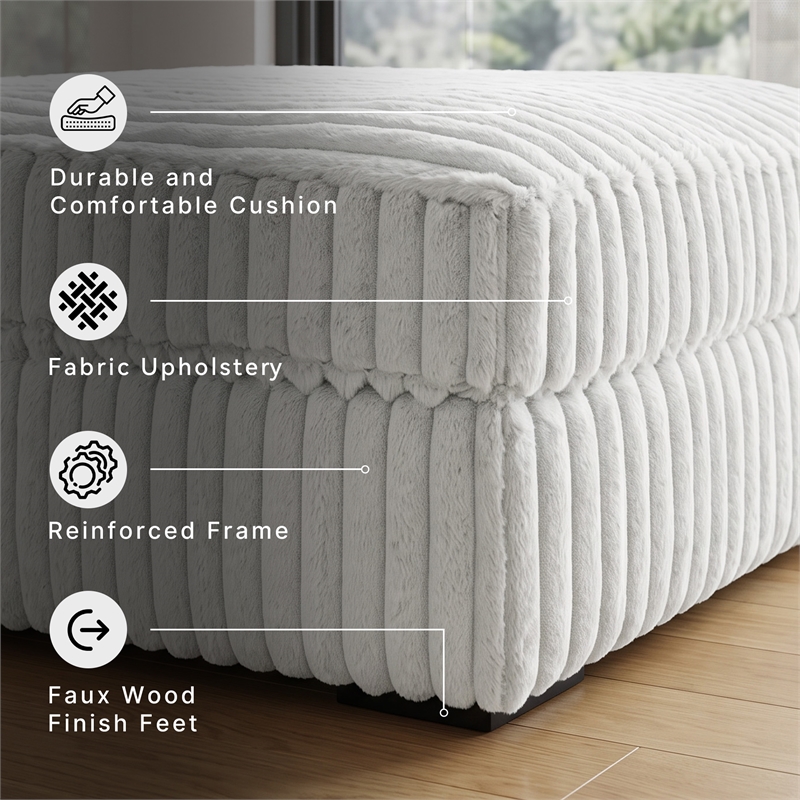 Signature Design by Ashley Stupendous Alloy Oversized Accent Ottoman