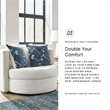 Signature Design by Ashley Padova Ivory Swivel Accent Chair