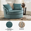 Signature Design by Ashley Laylabrook Blue Oversized Swivel Accent Chair