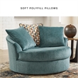 Signature Design by Ashley Laylabrook Blue Oversized Swivel Accent Chair