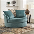 Signature Design by Ashley Laylabrook Blue Oversized Swivel Accent Chair