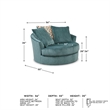 Signature Design by Ashley Laylabrook Blue Oversized Swivel Accent Chair