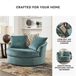 Signature Design by Ashley Laylabrook Blue Oversized Swivel Accent Chair