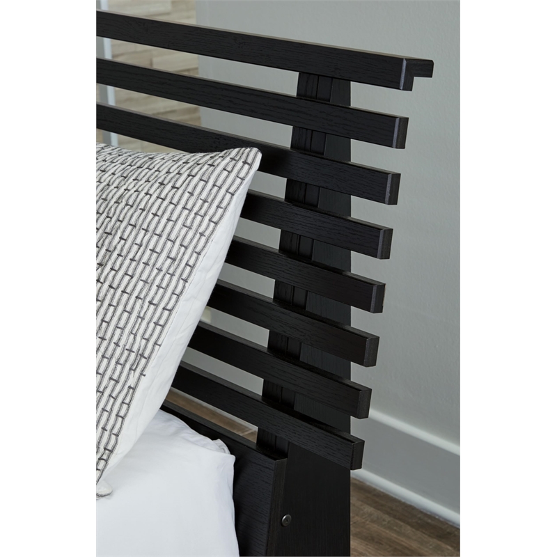 Signature Design by Ashley Danziar Engineered Wood King Slat Headboard in Black