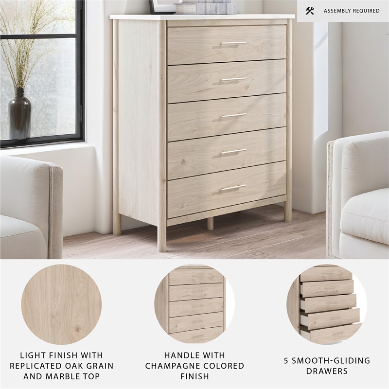 Ashley Furniture Cadmori Light Oak Chest of Drawers