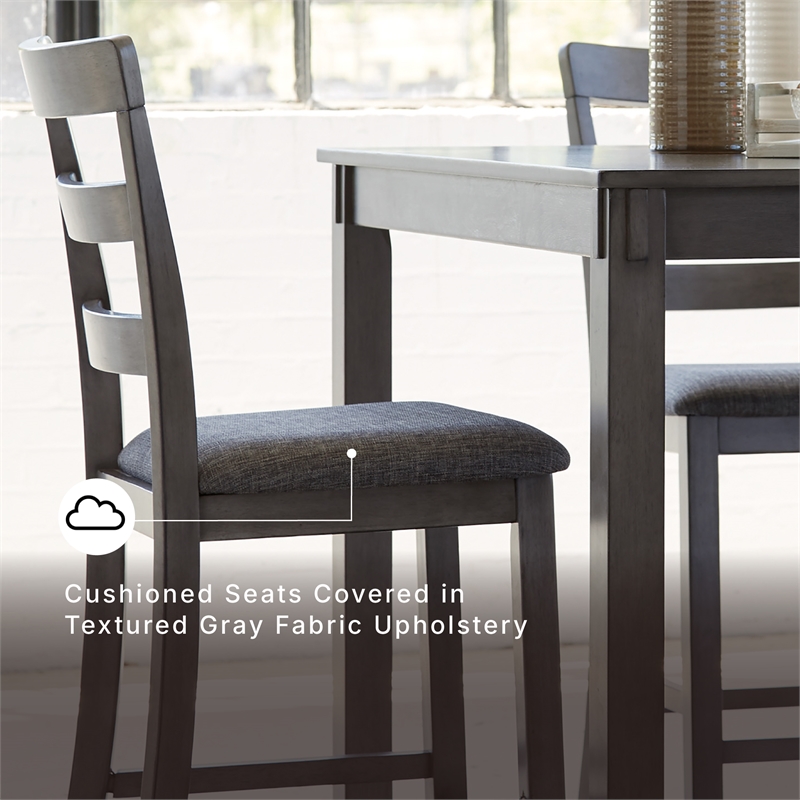 Signature Design by Ashley Bridson Dining Table Set in Charcoal