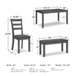 Signature Design by Ashley Bridson Dining Table Set in Charcoal