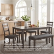 Signature Design by Ashley Bridson Dining Table Set in Charcoal