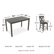Ashley Furniture Caitbrook Gray Counter Height Dining Table Set - Set of 7