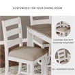 Ashley Furniture Skempton White Counter Height Dining Table Set - Set of 7