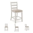 Ashley Furniture Skempton White Counter Height Dining Table Set - Set of 7