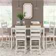 Ashley Furniture Skempton White Counter Height Dining Table Set - Set of 7