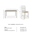 Ashley Furniture Skempton White Counter Height Dining Table Set - Set of 7