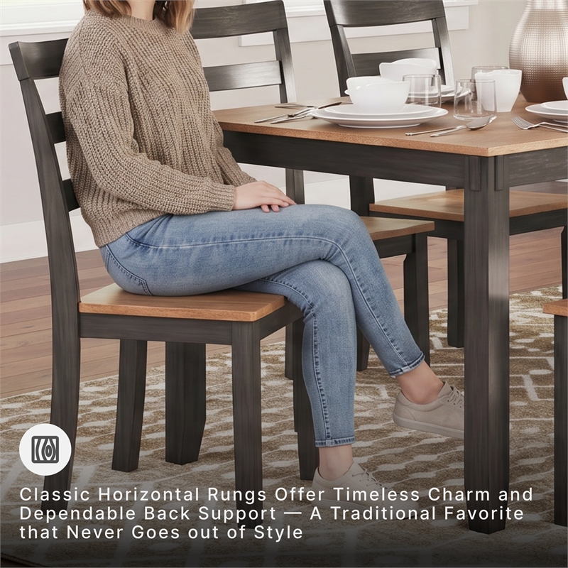 Signature Design by Ashley Gesthaven Natural & Brown Dining Table Set - Set of 6
