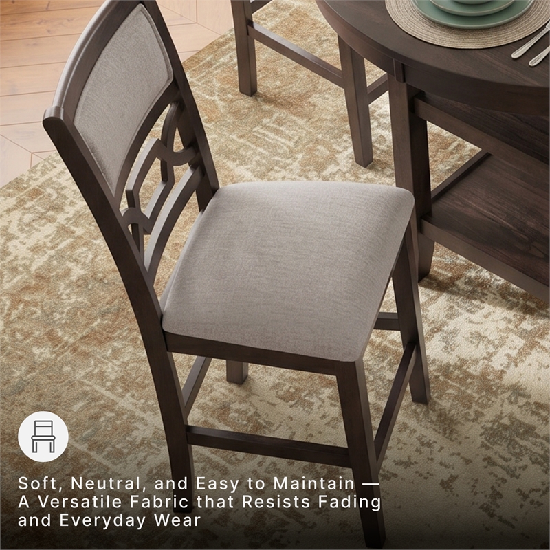 Ashley Furniture Langwest Brown Counter Height Dining Table Set - Set of 5