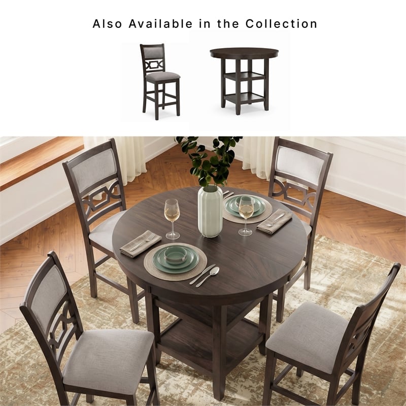 Ashley Furniture Langwest Brown Counter Height Dining Table Set - Set of 5