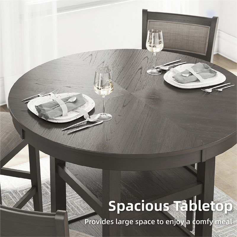 Ashley Furniture Wrenning Gray Counter Height Dining Table Set - Set of 5