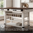 Signature Design by Ashley Valebeck Counter Height Dining Table in White & Brown