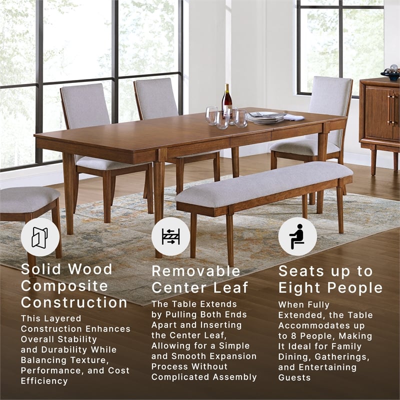 Signature Design by Ashley Lyncott Brown Dining Extension Table
