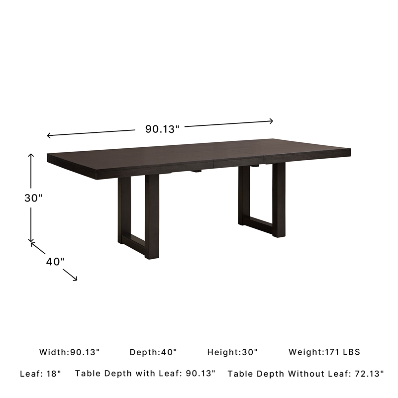 Signature Design by Ashley Neymorton Dark Grayish Brown Dining Extension Table