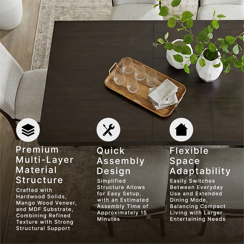 Signature Design by Ashley Neymorton Dark Grayish Brown Dining Extension Table