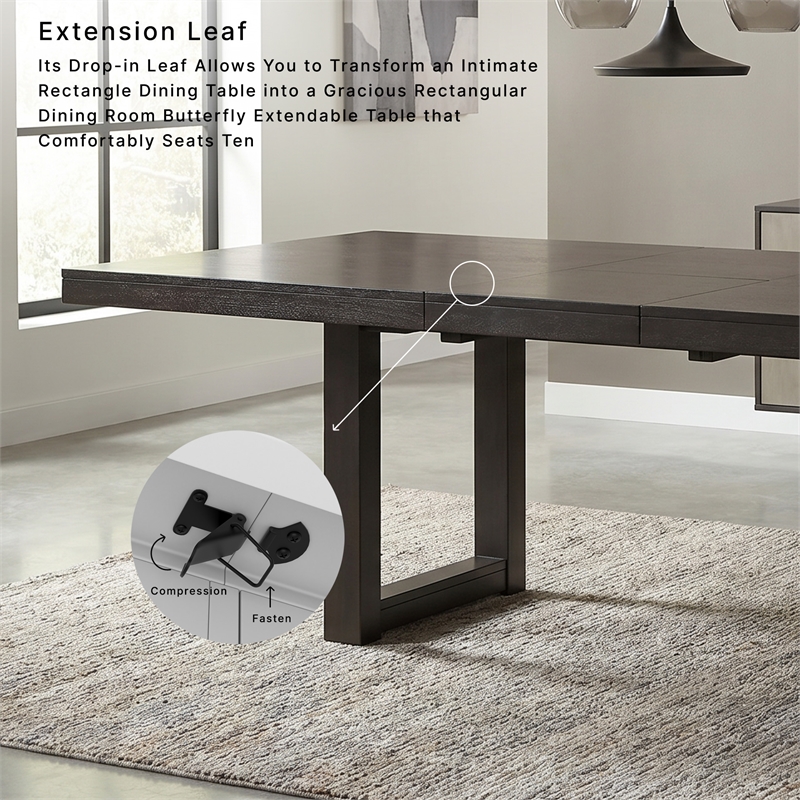 Signature Design by Ashley Neymorton Dark Grayish Brown Dining Extension Table