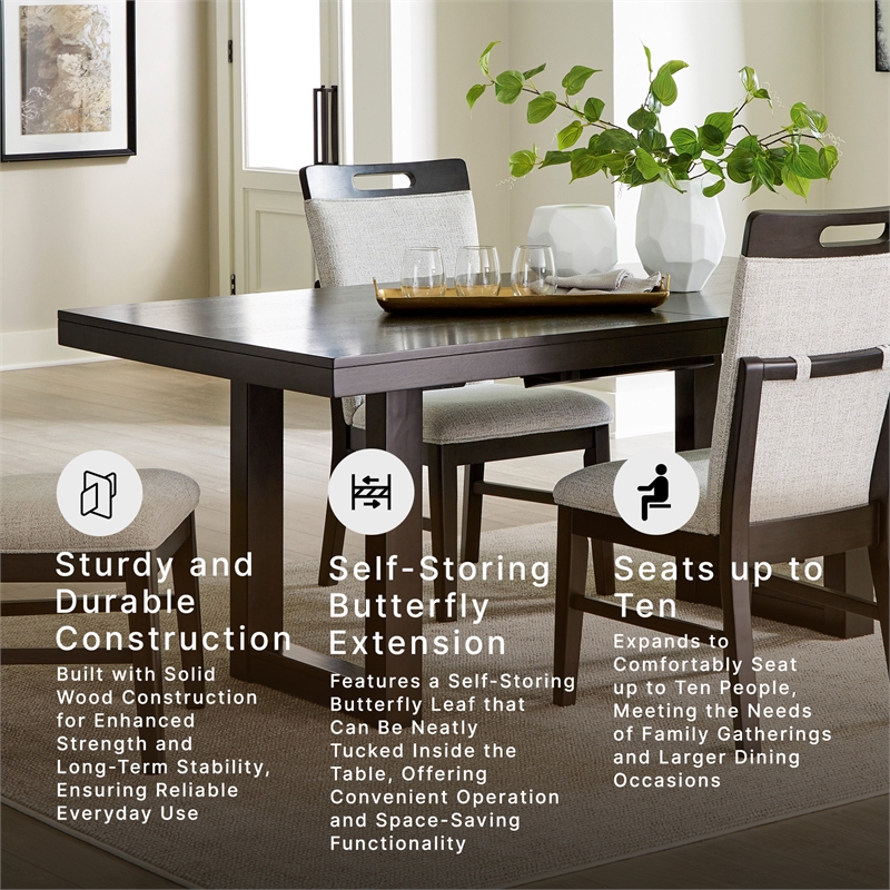 Signature Design by Ashley Neymorton Dark Grayish Brown Dining Extension Table