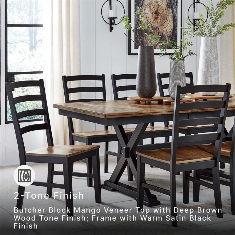 Signature Design by Ashley Wildenauer Brown & Black Dining Extension Table