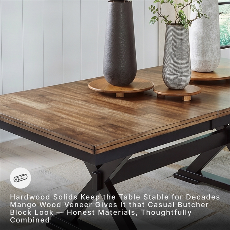 Signature Design by Ashley Wildenauer Brown & Black Dining Extension Table