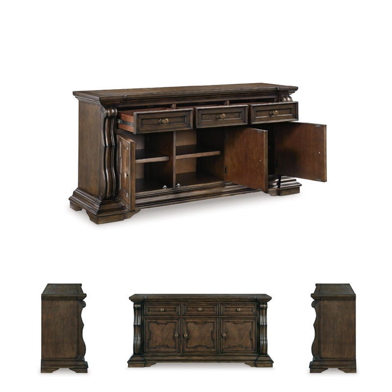 Signature Design by Ashley Maylee Dark Brown Dining Buffet