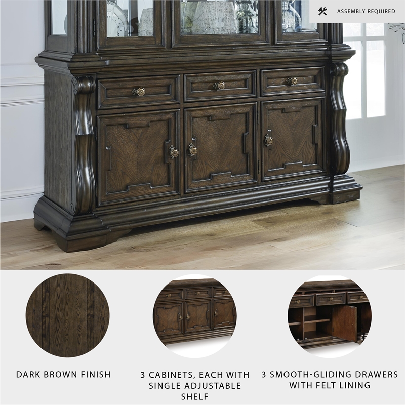 Signature Design by Ashley Maylee Dark Brown Dining Buffet