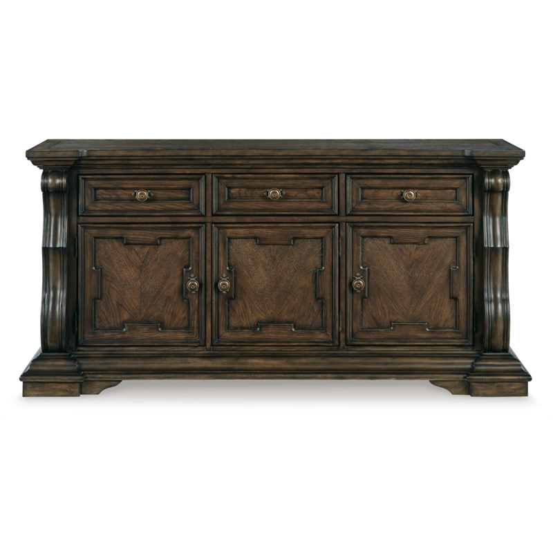 Signature Design by Ashley Maylee Dark Brown Dining Buffet