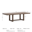 Signature Design by Ashley Cabalynn Light Brown Dining Extension Table