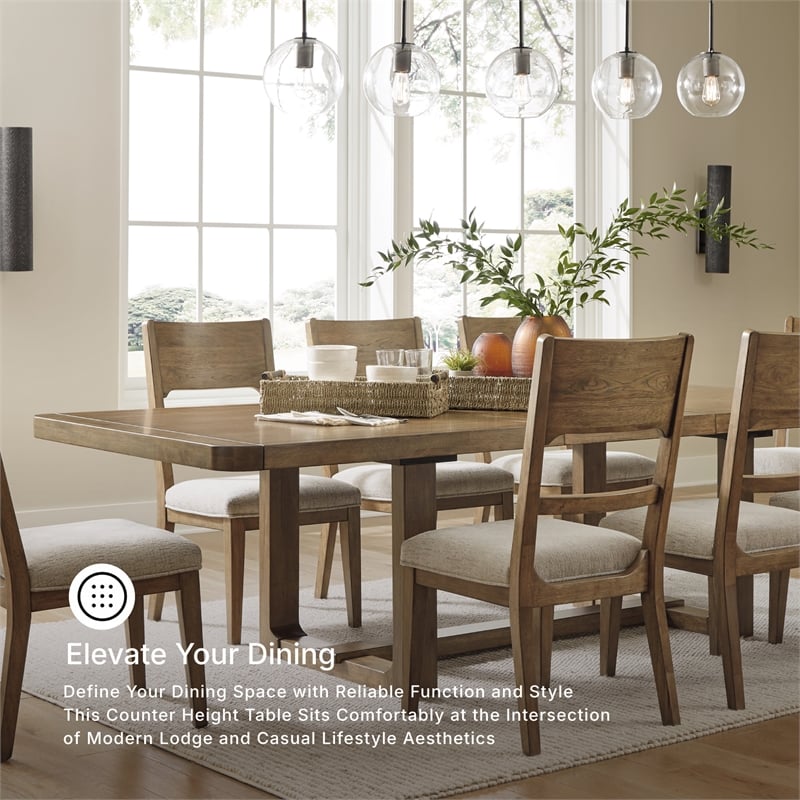 Signature Design by Ashley Cabalynn Light Brown Dining Extension Table