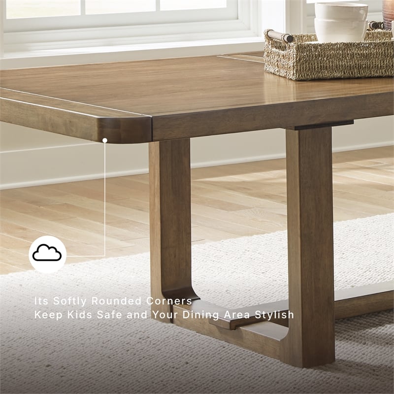 Signature Design by Ashley Cabalynn Light Brown Dining Extension Table