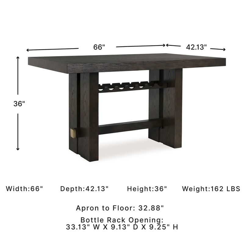 Signature Design by Ashley Burkhaus Dark Brown Counter Height Dining Table
