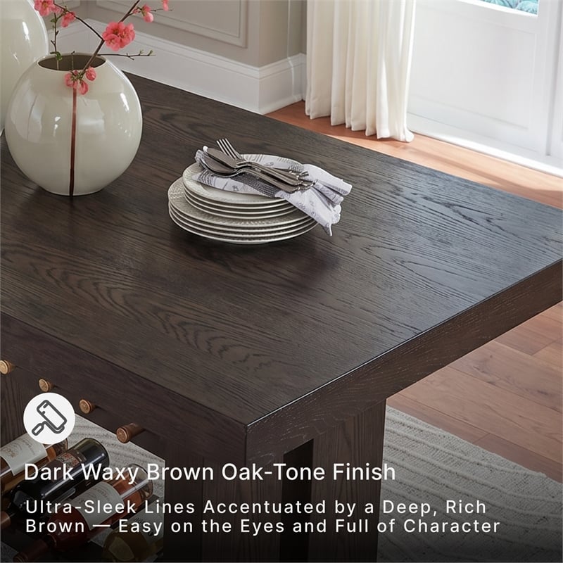 Signature Design by Ashley Burkhaus Dark Brown Counter Height Dining Table