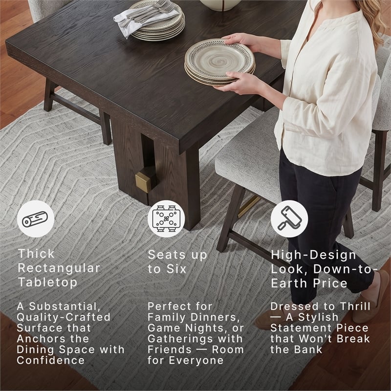 Signature Design by Ashley Burkhaus Dark Brown Counter Height Dining Table