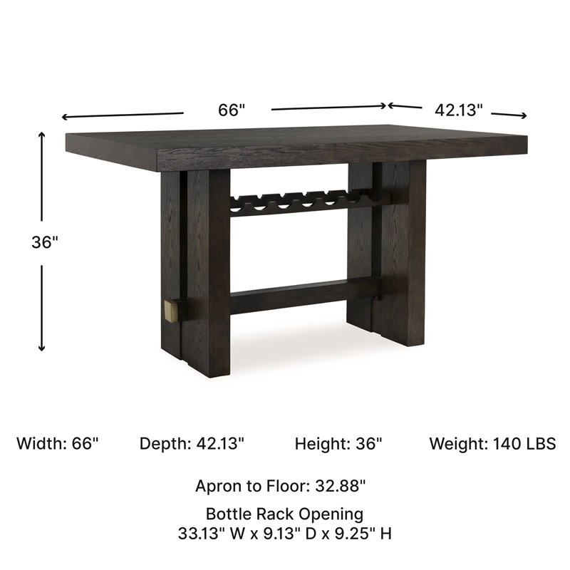Signature Design by Ashley Burkhaus Dark Brown Counter Height Dining Table
