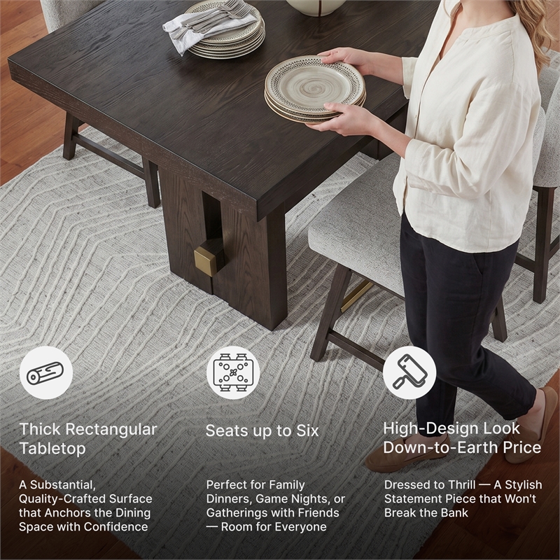 Signature Design by Ashley Burkhaus Dark Brown Counter Height Dining Table