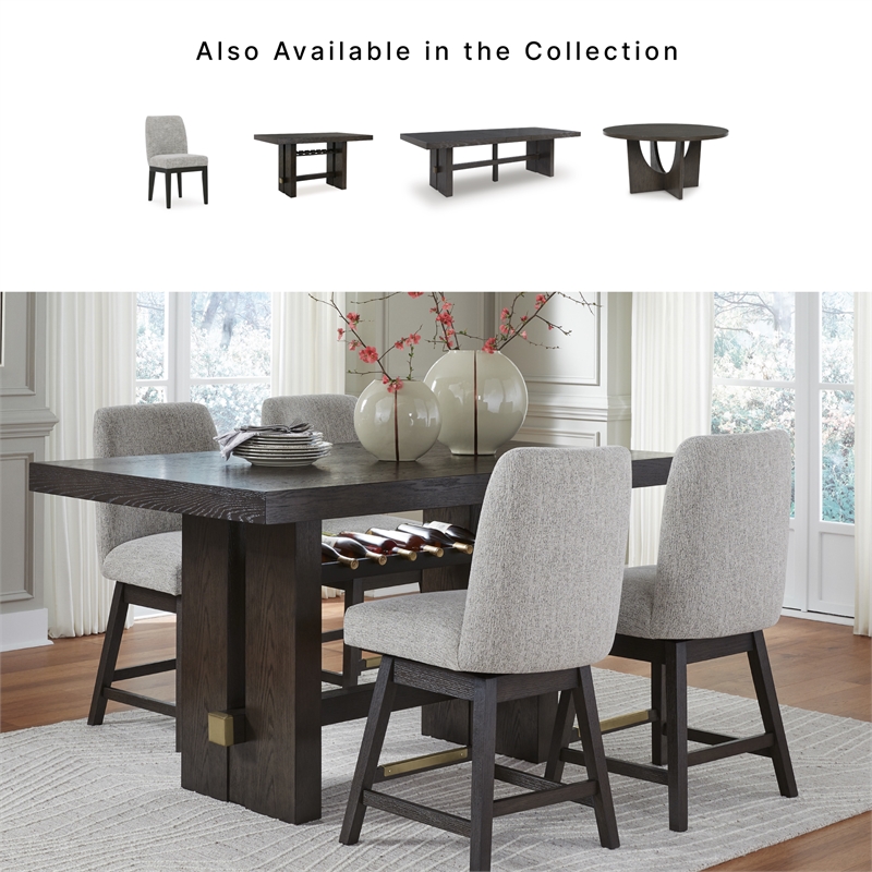 Signature Design by Ashley Burkhaus Dark Brown Counter Height Dining Table