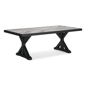 Signature Design by Ashley Beachcroft Outdoor Dining Table in Black & Gray
