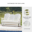 Signature Design by Ashley Hyland wave White Outdoor Glider Loveseat