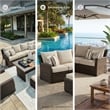 Signature Design by Ashley Brook Ranch Brown Outdoor Sectional - Set of 3