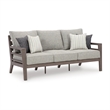 Signature Design by Ashley Hillside Barn Gray & Brown Outdoor Sofa with Cushion